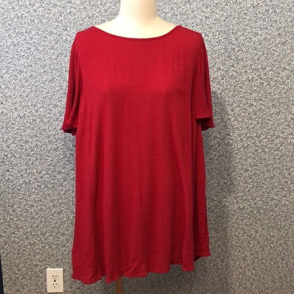 Lane Bryant Red Cut-Out Blouse – Flowy, Flirty & Lightweight Style T280 - Picture 5 of 6